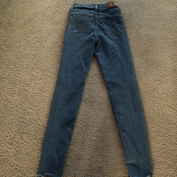 Levi 720 High Rise Super Skinny Distressed Blue Women's Jeans size 25 - Picture 5 of 6
